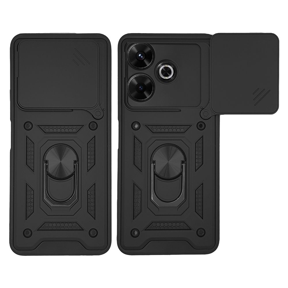Θήκη Ring Armor CamPro Sonique για Xiaomi Redmi 13 4G / Poco M6 4G Μαύρο
