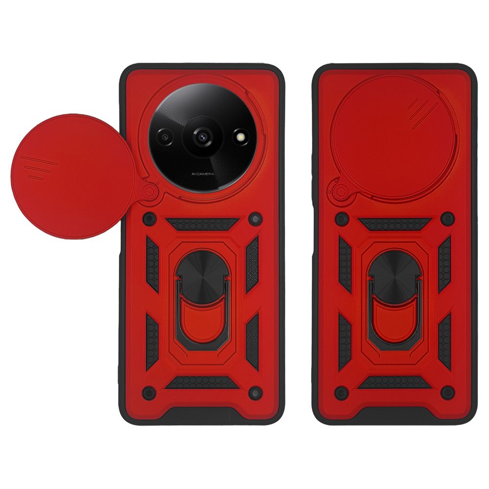 Θήκη Ring Armor CamPro Sonique για Xiaomi Redmi A3 / Redmi A3x Κόκκινο