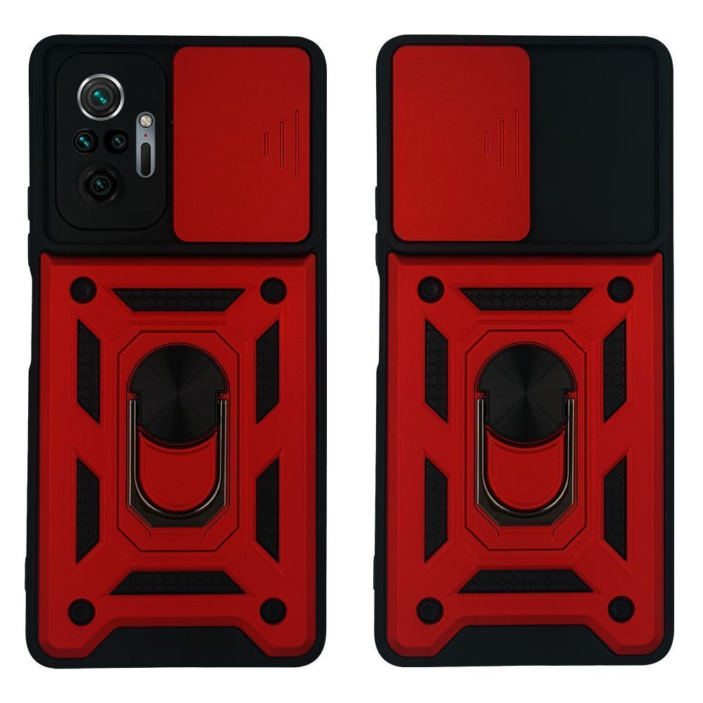 Θήκη Ring Armor CamPro Sonique για Xiaomi Redmi Note 10 Pro Κόκκινο