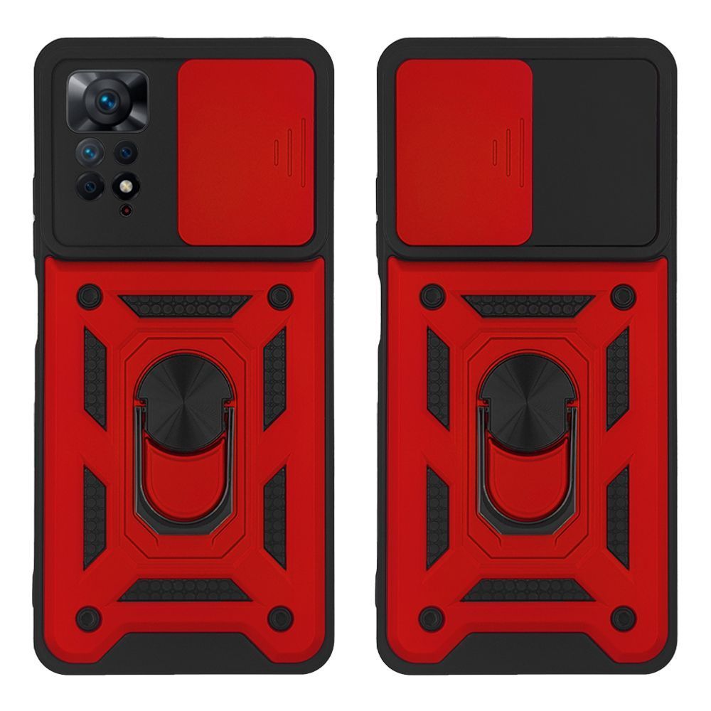 Θήκη Ring Armor CamPro Sonique για Xiaomi Redmi Note 11 Pro 4G/5G / Redmi Note 12 Pro 4G Κόκκινο