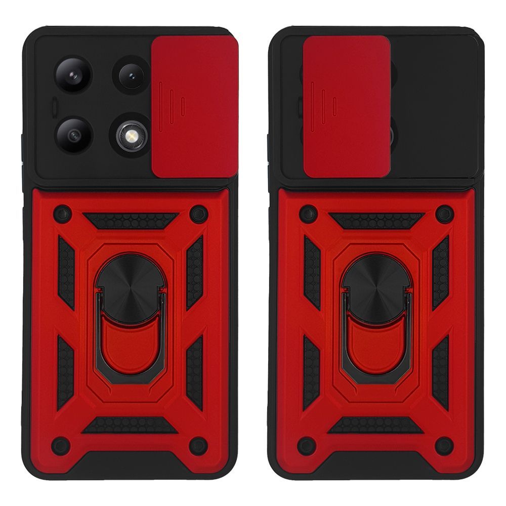 Θήκη Ring Armor CamPro Sonique για Xiaomi Redmi Note 13 4G Κόκκινο