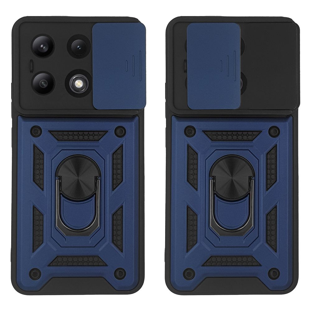 Θήκη Ring Armor CamPro Sonique για Xiaomi Redmi Note 13 4G Μπλέ