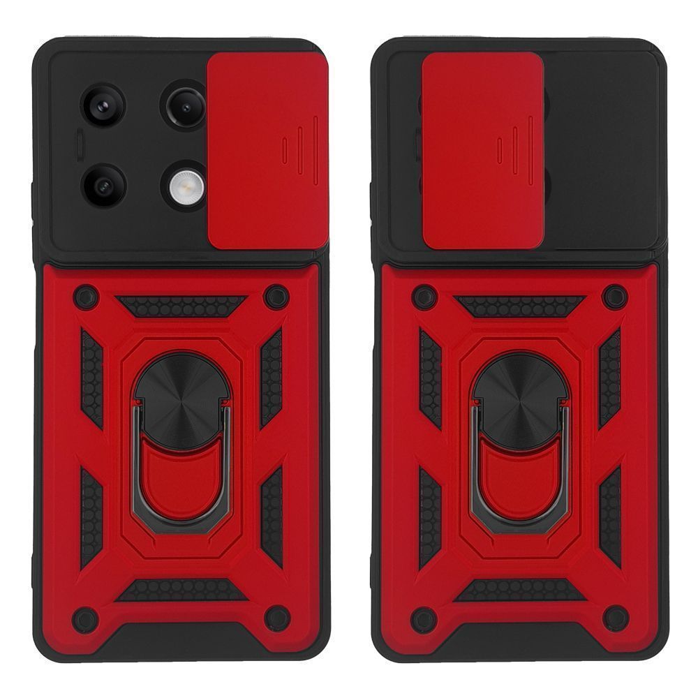 Θήκη Ring Armor CamPro Sonique για Xiaomi Redmi Note 13 5G Κόκκινο
