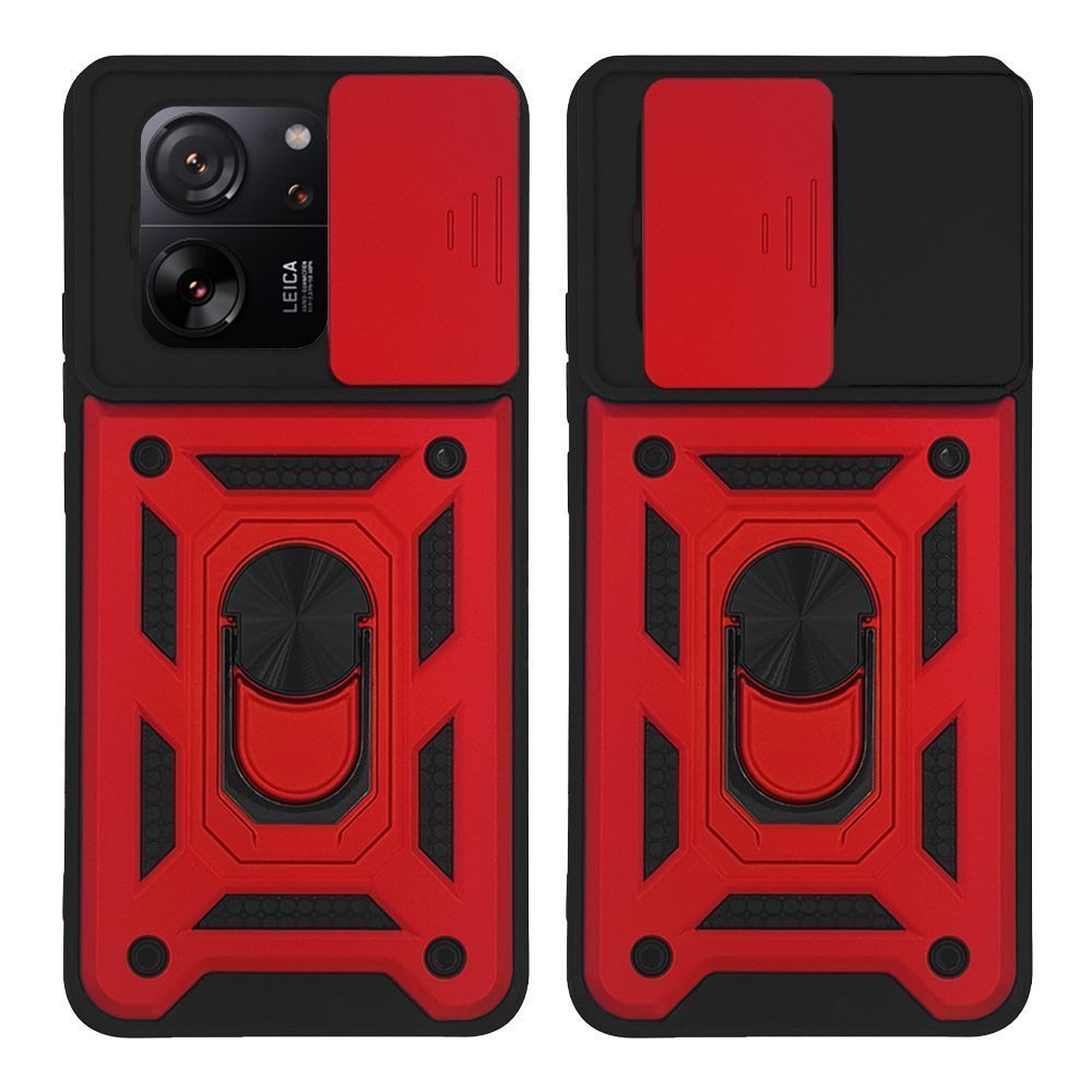 Θήκη Ring Armor CamPro Sonique για Xiaomi Xiaomi 13T 5G / Xiaomi 13T Pro 5G Κόκκινο
