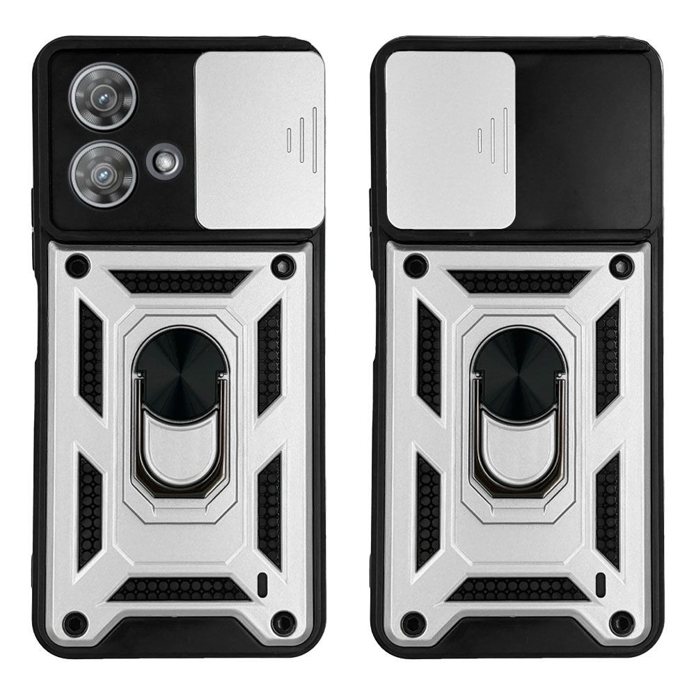 Θήκη Ring Armor CamPro Sonique για Motorola Edge 40 Neo 5G Ασημί