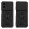 Θήκη Ring Armor CamPro Sonique για Motorola Moto G04 4G / Moto G04s 4G / Moto G24 4G / Moto G24 4G Power / Moto E14 4G Μαύρο