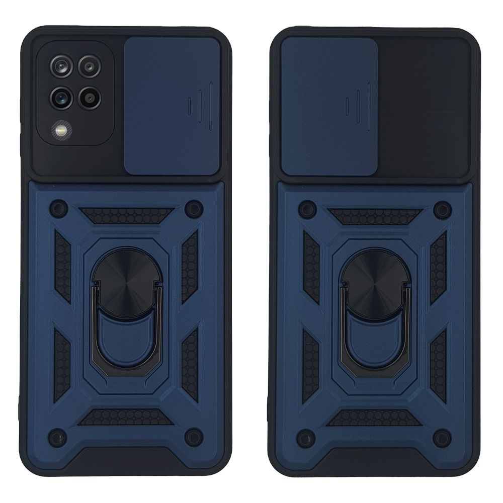 Θήκη Ring Armor CamPro Sonique για Samsung Galaxy A12 Μπλέ