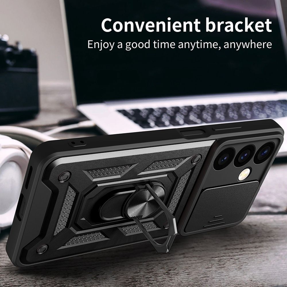 Θήκη Ring Armor CamPro Sonique για Samsung Galaxy A15 4G / Galaxy A15 5G Μπλέ