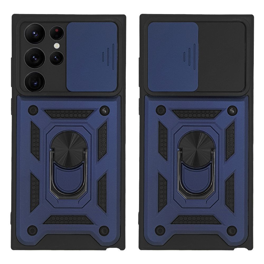 Θήκη Ring Armor CamPro Sonique για Samsung Galaxy S22 Ultra Μπλέ