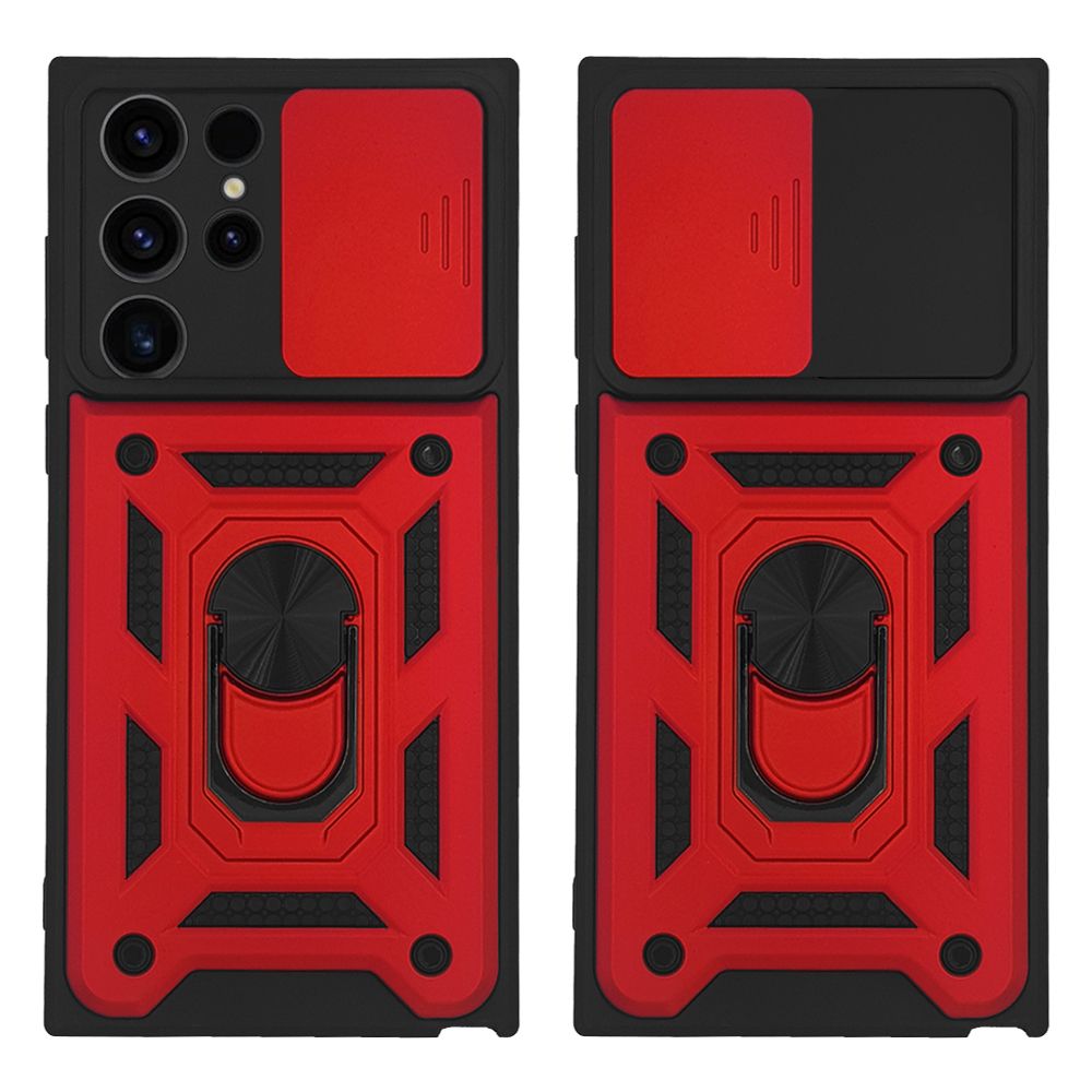 Θήκη Ring Armor CamPro Sonique για Samsung Galaxy S23 Ultra Κόκκινο