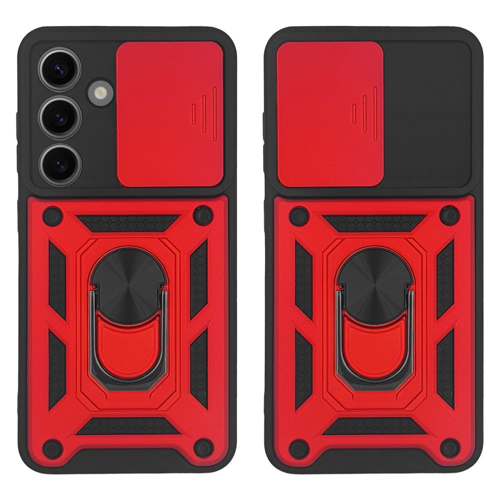 Θήκη Ring Armor CamPro Sonique για Samsung Galaxy S24 Κόκκινο