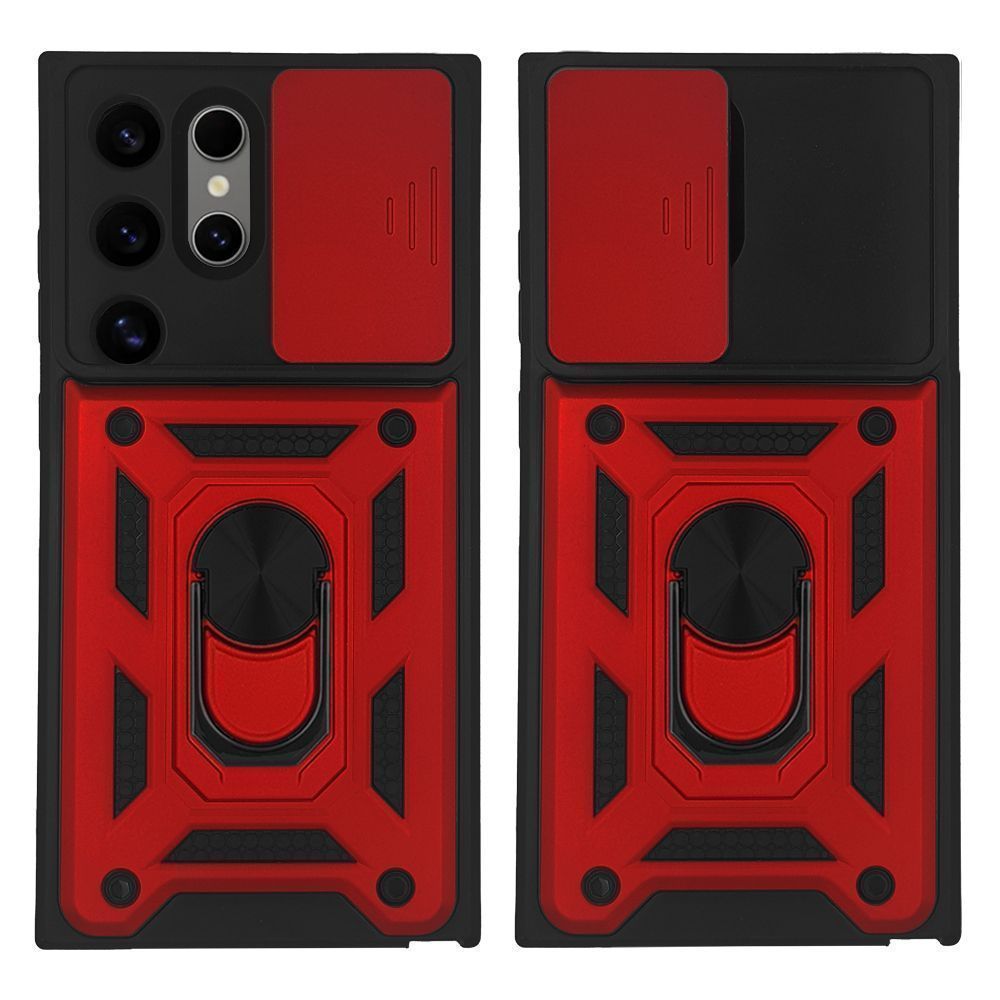 Θήκη Ring Armor CamPro Sonique για Samsung Galaxy S24 Ultra Κόκκινο