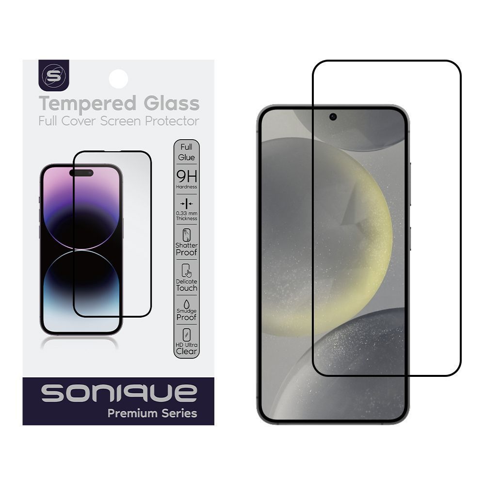 Hardy Glass Sonique Premium Series HD Full Cover 9H Samsung Galaxy A36 5G / Galaxy A56 5G / Galaxy S24 FE 5G / Galaxy S25 FE 5G / Galaxy A27 5G / Galaxy A37 5G / Galaxy A57 5G Μαύρο