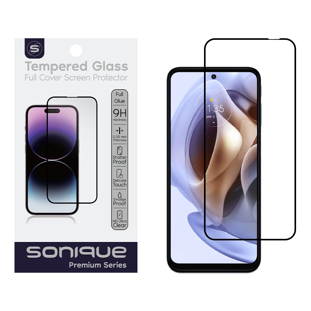 Hardy Glass Sonique Premium Series HD Full Cover 9H Motorola Moto G31 4G / Moto G41 4G Μαύρο
