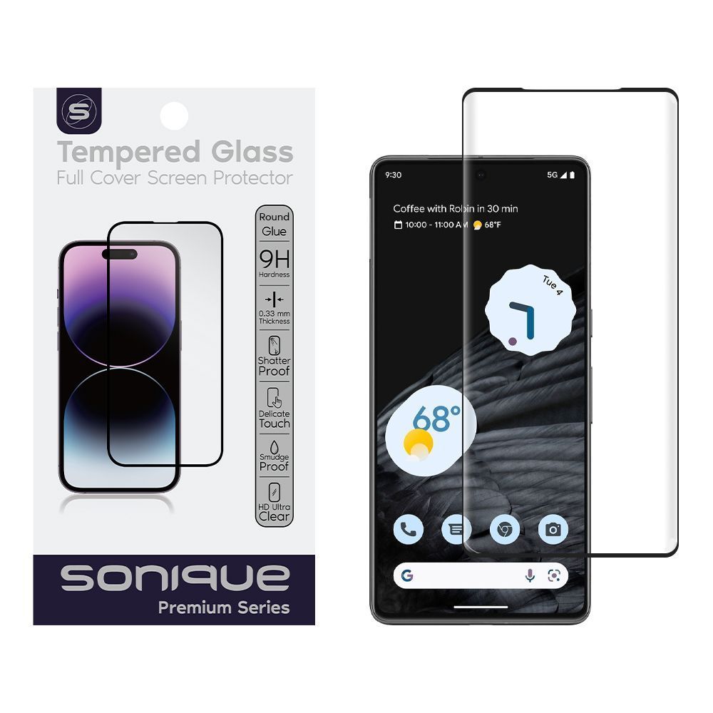 Curvy Glass Sonique Premium Series HD Full Cover 9H Google Pixel 7 Pro Μαύρο