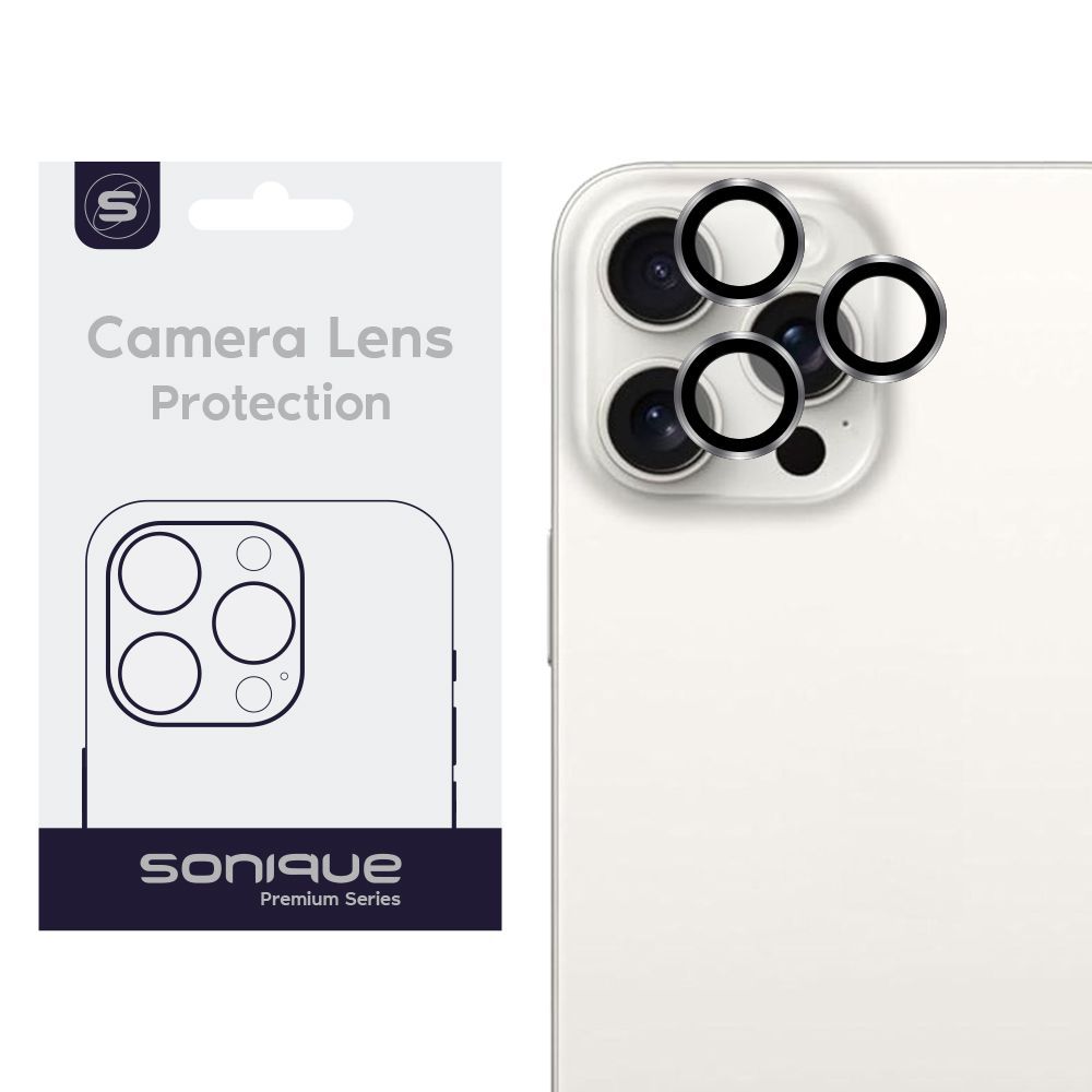 Camera Protection Sonique Lens Pro Apple iPhone 15 Pro / iPhone 15 Pro Max White Titanium