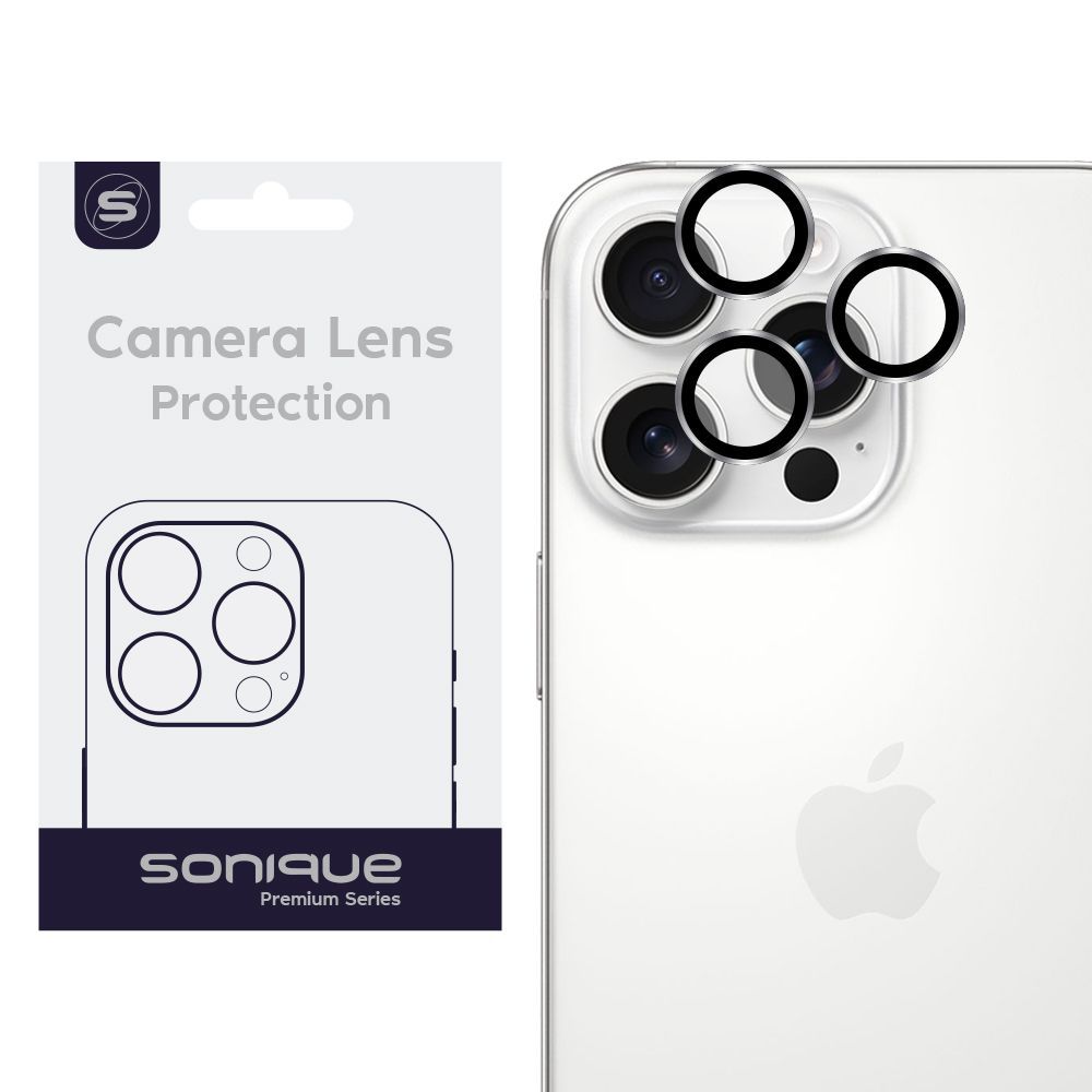 Camera Protection Sonique Lens Pro Apple iPhone 16 Pro / iPhone 16 Pro Max White Titanium