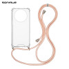 Θήκη Σιλικόνης με Κορδόνι Sonique Armor Clear Realme 11 Pro 5G / Realme 11 Pro Plus 5G Ροζ Σατινέ