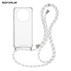 Θήκη Σιλικόνης με Κορδόνι Sonique Armor Clear Realme 11 Pro 5G / Realme 11 Pro Plus 5G Rainbow Λευκό