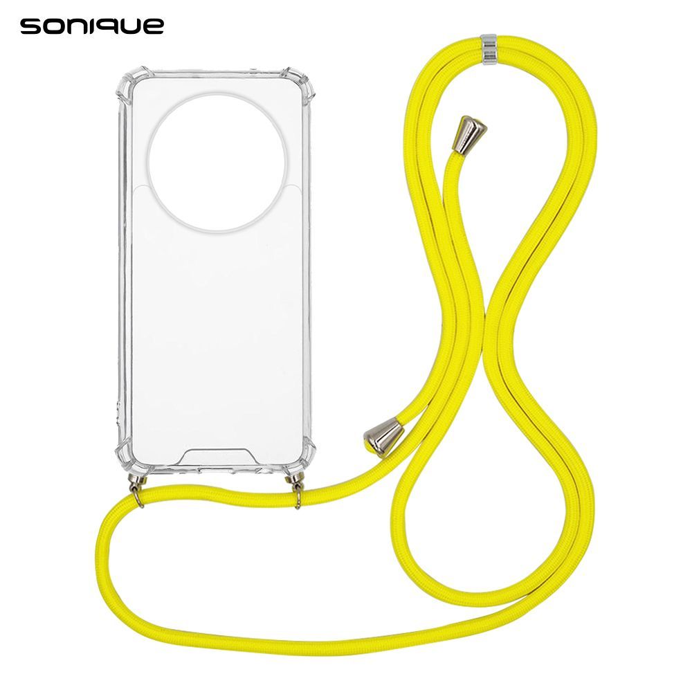 Θήκη Σιλικόνης με Κορδόνι Sonique Armor Clear Realme 12 Pro 5G / Realme 12 Pro Plus 5G Κίτρινο