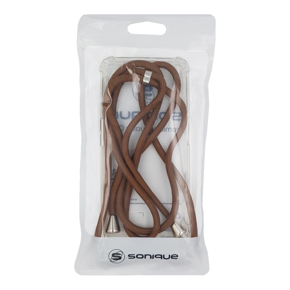 Θήκη Σιλικόνης με Κορδόνι Sonique Armor Clear Realme 12 Pro 5G / Realme 12 Pro Plus 5G Καφέ