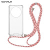 Θήκη Σιλικόνης με Κορδόνι Sonique Armor Clear Realme 12 Pro 5G / Realme 12 Pro Plus 5G Rainbow Ροζ