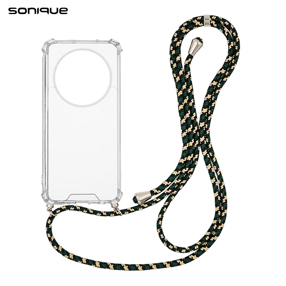 Θήκη Σιλικόνης με Κορδόνι Sonique Armor Clear Realme 12 Pro 5G / Realme 12 Pro Plus 5G Rainbow Πράσινο