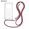 Θήκη Σιλικόνης με Κορδόνι Sonique Armor Clear Realme 12 Pro 5G / Realme 12 Pro Plus 5G Rainbow Μπορντό
