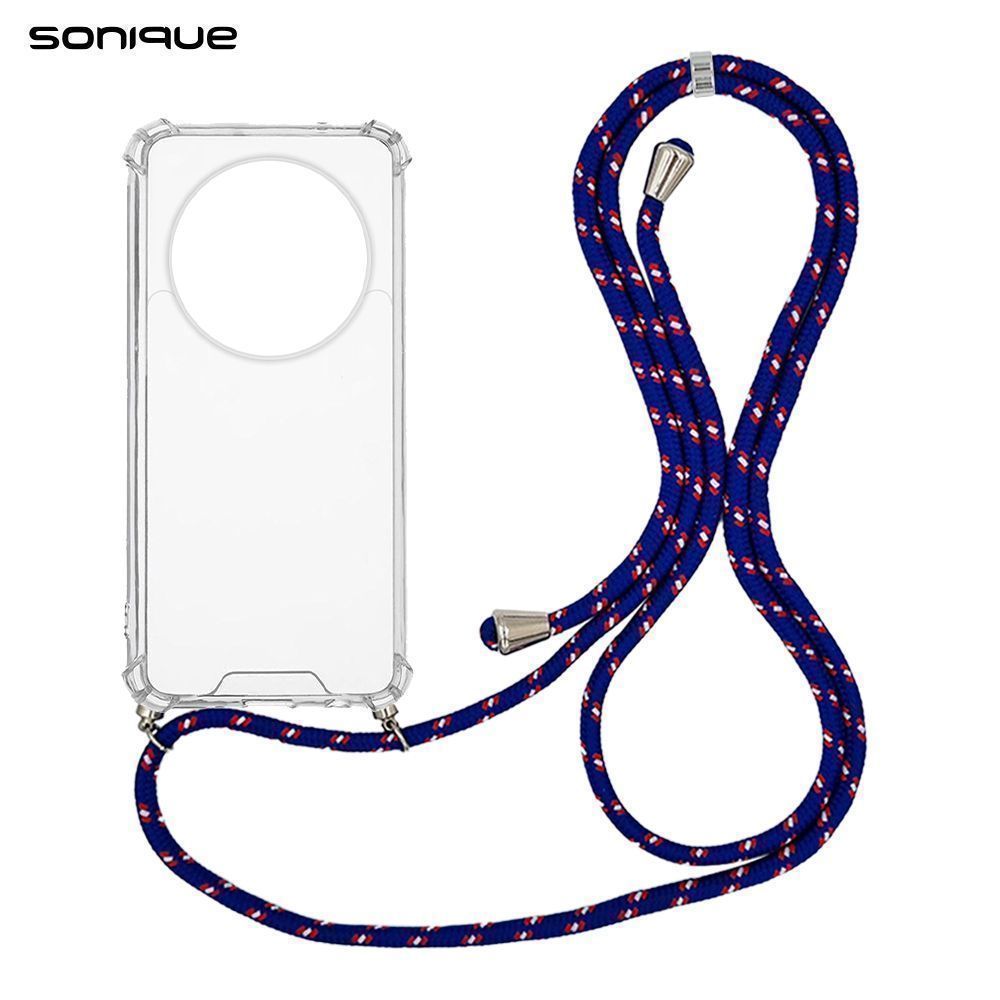Θήκη Σιλικόνης με Κορδόνι Sonique Armor Clear Realme 12 Pro 5G / Realme 12 Pro Plus 5G Rainbow Μπλε