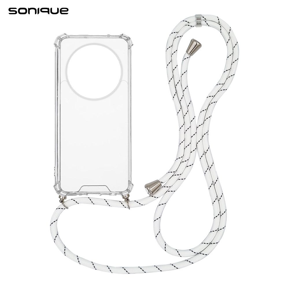 Θήκη Σιλικόνης με Κορδόνι Sonique Armor Clear Realme 12 Pro 5G / Realme 12 Pro Plus 5G Rainbow Λευκό