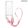 Θήκη Σιλικόνης με Strap Sonique Armor Clear Realme 11 Pro 5G / Realme 11 Pro Plus 5G Ροζ