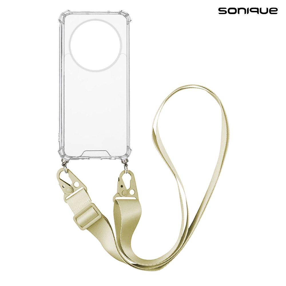 Θήκη Σιλικόνης με Strap Sonique Armor Clear Realme 12 Pro 5G / Realme 12 Pro Plus 5G Μπεζ