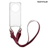 Θήκη Σιλικόνης με Strap Sonique Armor Clear Realme 12 Pro 5G / Realme 12 Pro Plus 5G Μπορντό