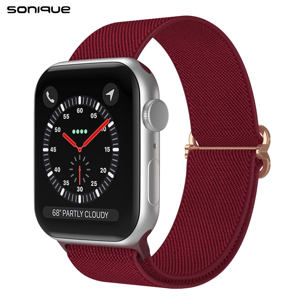 Λουράκι Elastic Nylon Loop Sport Band Sonique για Apple Watch (38/40/41MM) Μπορντό