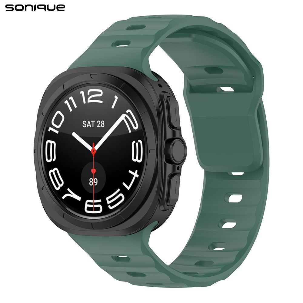 Λουράκι Σιλικόνης ColorWave Sonique για Samsung Galaxy Watch 7 Ultra (47mm) Πράσινο Σκούρο