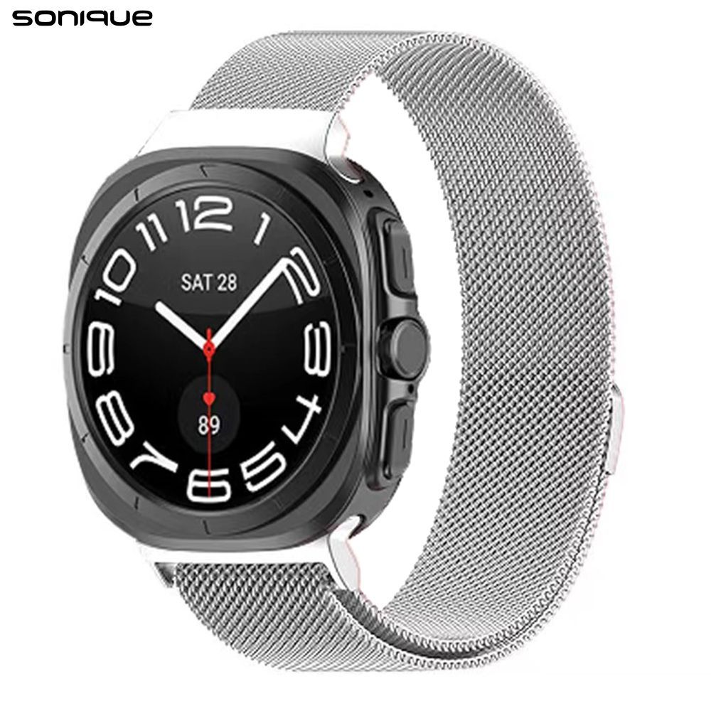 Λουράκι Stainless Steel Milanese Classic Sonique για Samsung Galaxy Watch 7 Ultra / Watch 8 Ultra (47mm) Ασημί