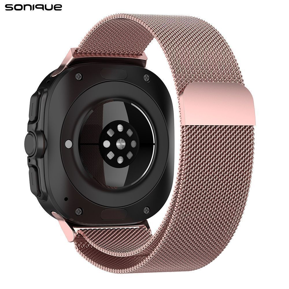 Λουράκι Stainless Steel Milanese Classic Sonique για Samsung Galaxy Watch 7 Ultra / Watch 8 Ultra (47mm) Ροζ Χρυσό
