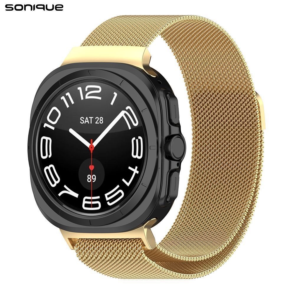 Λουράκι Stainless Steel Milanese Classic Sonique για Samsung Galaxy Watch 7 Ultra / Watch 8 Ultra (47mm) Χρυσό