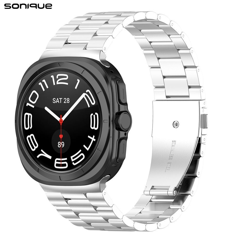 Λουράκι Stainless Steel Bracelet Sonique Classic για Samsung Galaxy Watch 7 Ultra / Watch 8 Ultra (47mm) Ασημί