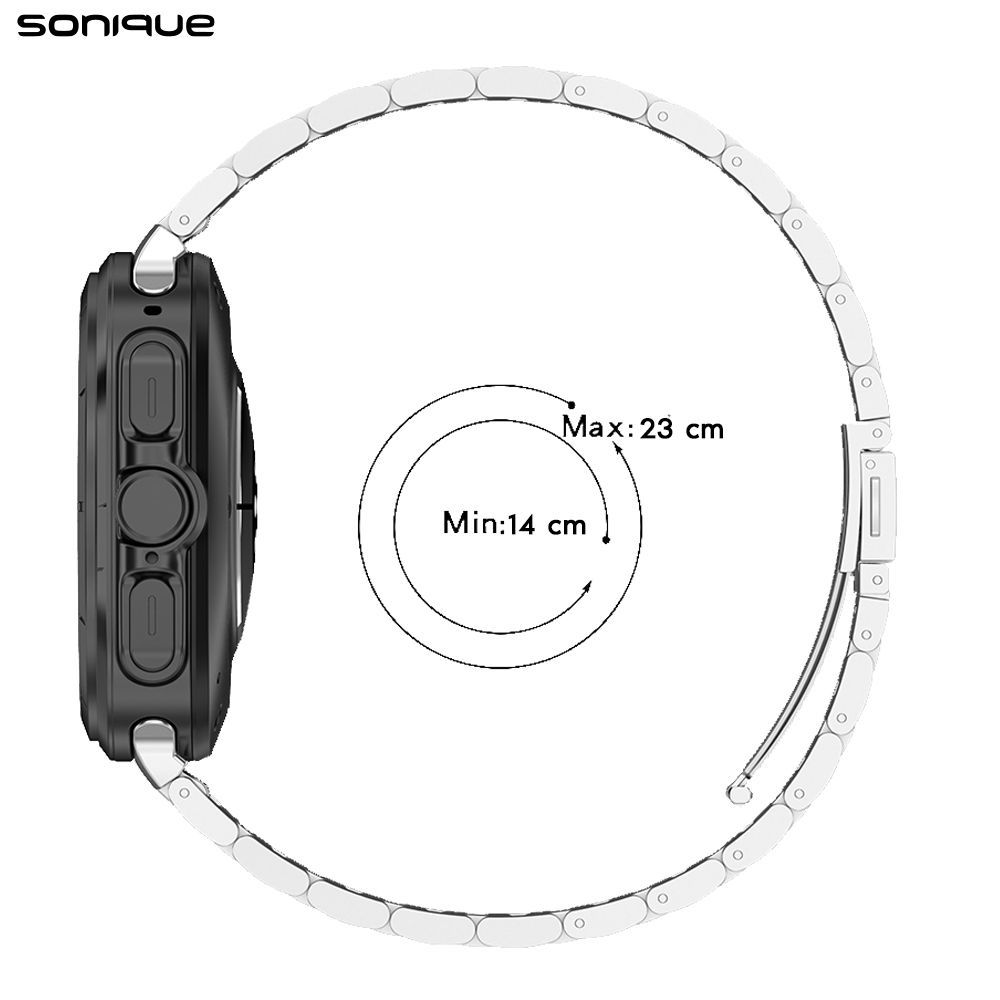 Λουράκι Stainless Steel Bracelet Sonique Classic για Samsung Galaxy Watch 7 Ultra / Watch 8 Ultra (47mm) Ασημί