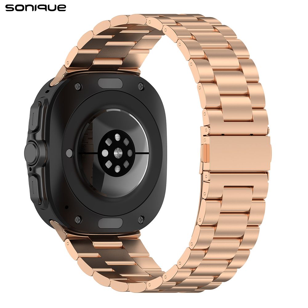 Λουράκι Stainless Steel Bracelet Sonique Classic για Samsung Galaxy Watch 7 Ultra / Watch 8 Ultra (47mm) Ροζ Χρυσό