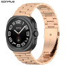 Λουράκι Stainless Steel Bracelet Sonique Classic για Samsung Galaxy Watch 7 Ultra / Watch 8 Ultra (47mm) Ροζ Χρυσό
