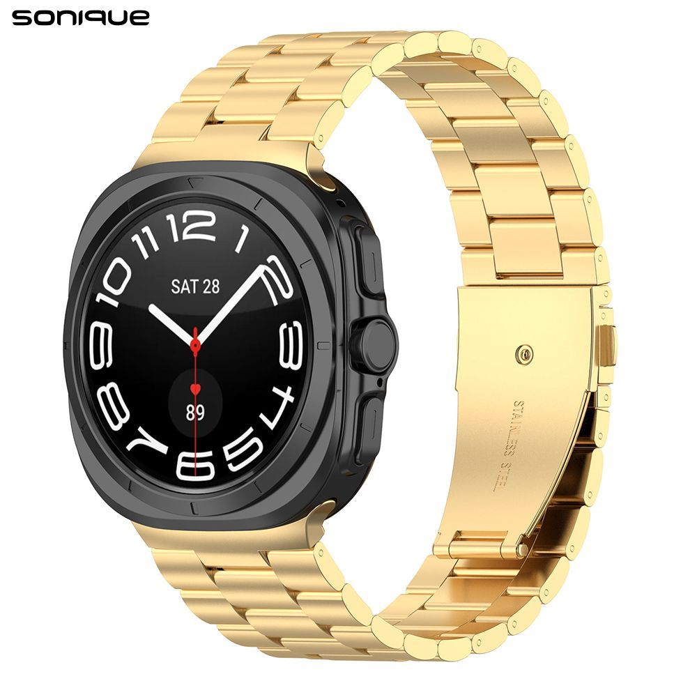 Λουράκι Stainless Steel Bracelet Sonique Classic για Samsung Galaxy Watch 7 Ultra / Watch 8 Ultra (47mm) Χρυσό