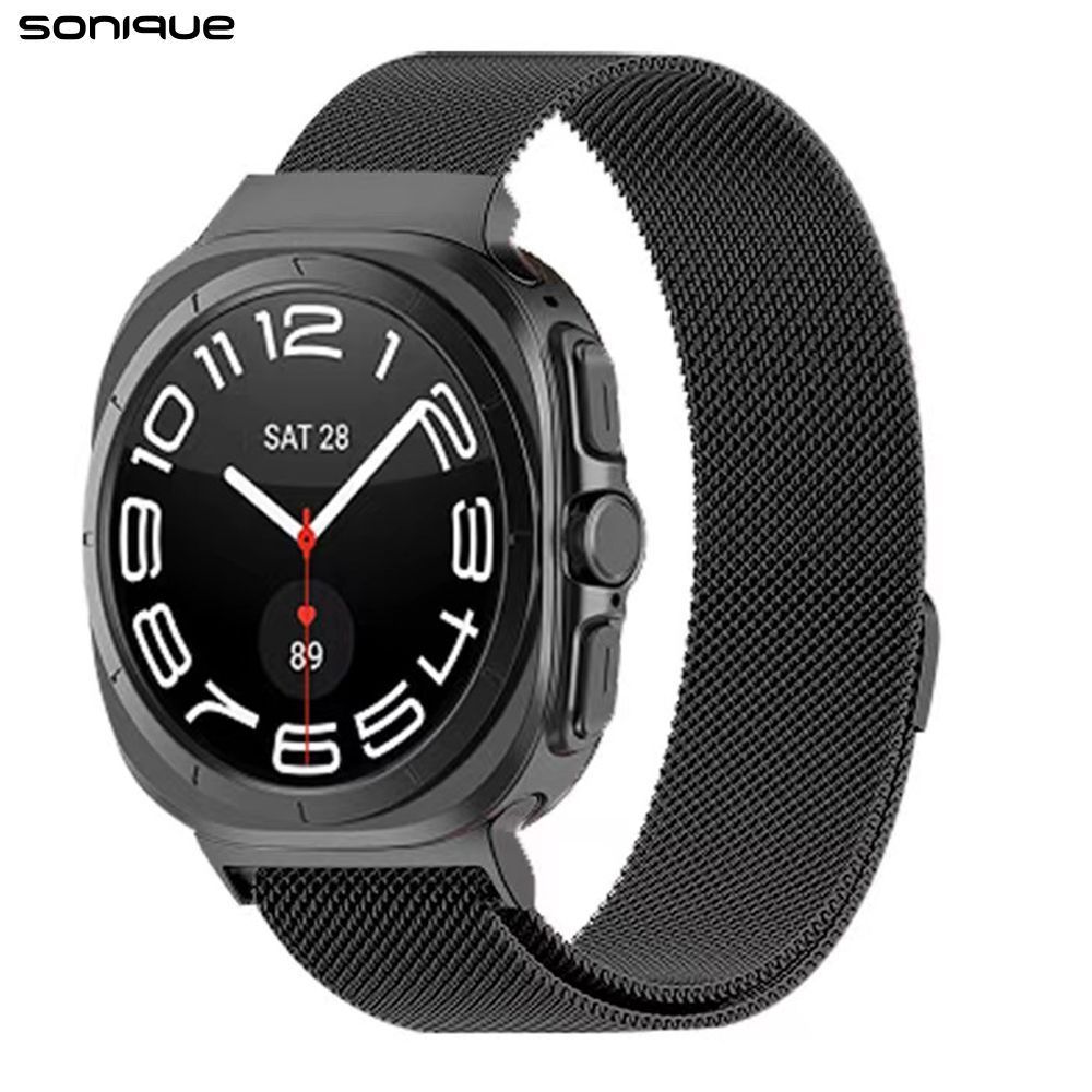Λουράκι Stainless Steel Milanese Classic Sonique για Samsung Galaxy Watch 7 Ultra / Watch 8 Ultra (47mm) Μαύρο