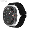 Λουράκι Nylon Braided Loop Band Sonique για Samsung Galaxy Watch 7 Ultra / Watch 8 Ultra (47mm) Μαύρο