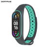 Λουράκι Σιλικόνης Sonique Sport για Xiaomi Mi Band 5/6 Γκρι Σκούρο/Βεραμάν