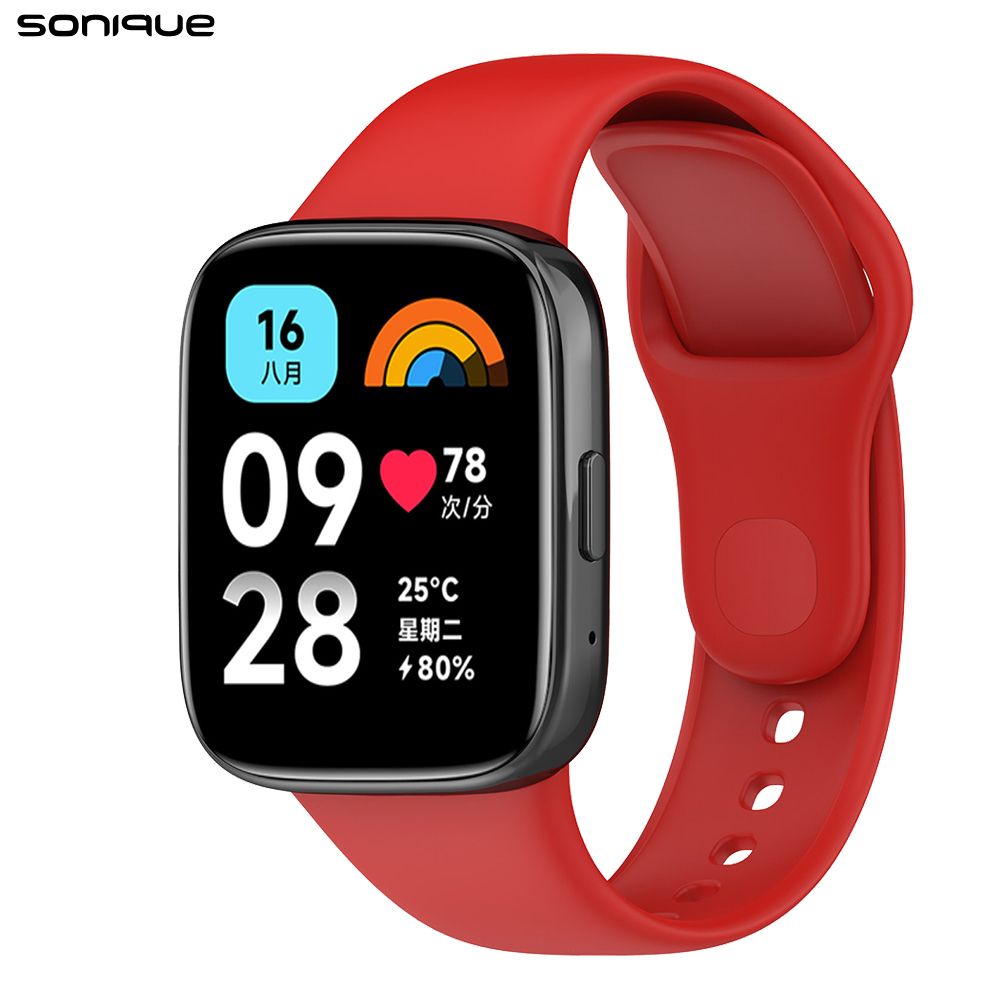 Λουράκι Σιλικόνης Sonique Color για Xiaomi Redmi Watch 3 Active Κόκκινο