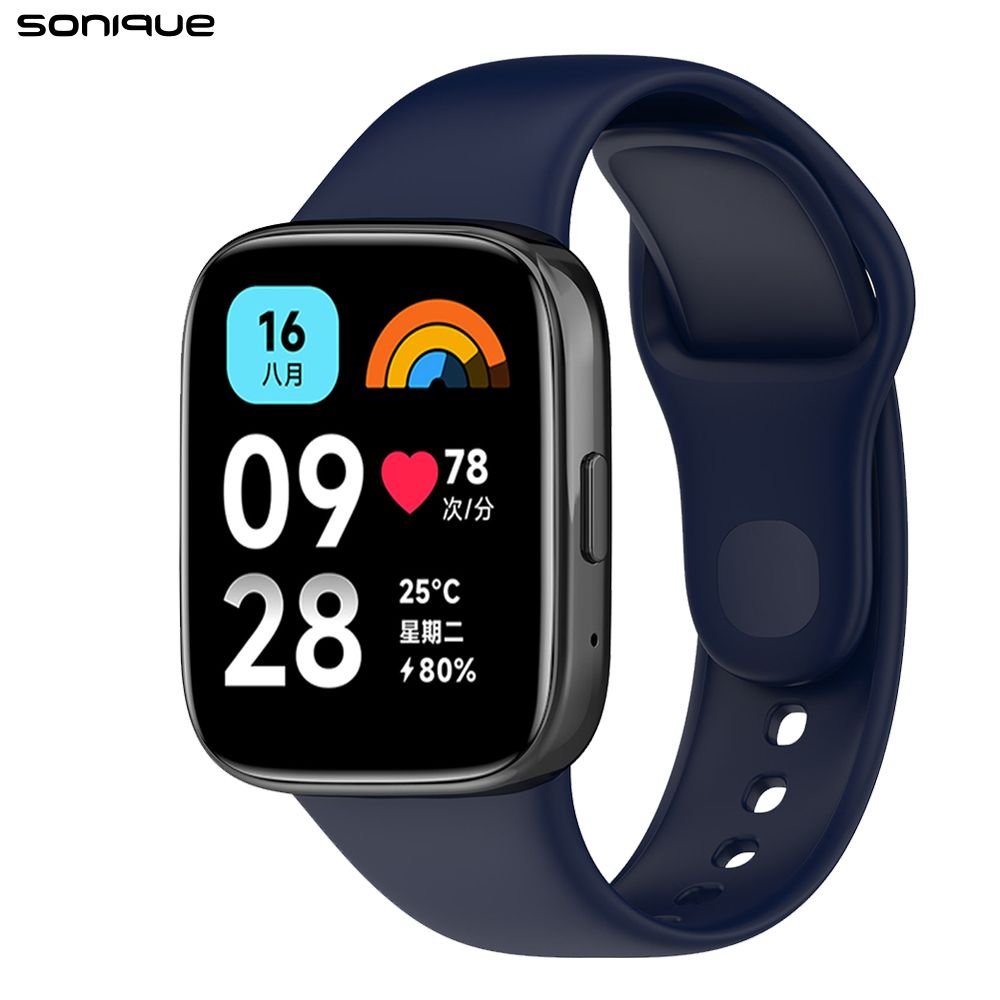 Λουράκι Σιλικόνης Sonique Color για Xiaomi Redmi Watch 3 Active Μπλε Σκούρο