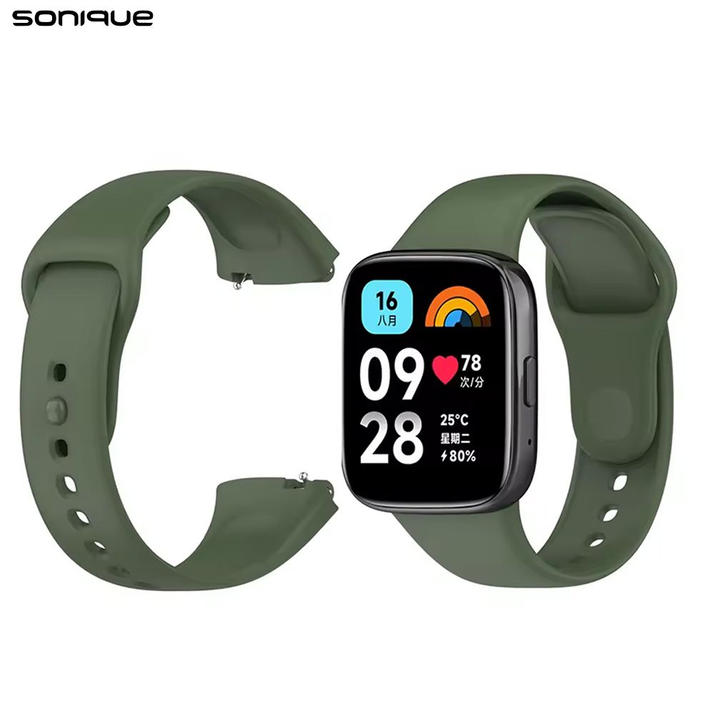 Λουράκι Σιλικόνης Sonique Color για Xiaomi Redmi Watch 3 Active Πράσινο Σκούρο