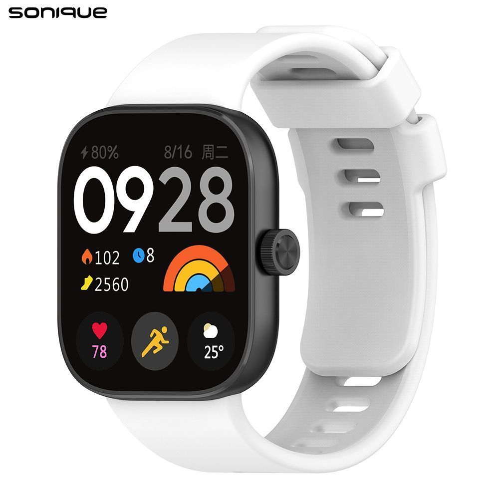 Λουράκι Σιλικόνης Sonique Color για Xiaomi Redmi Watch 4 /5 /6 /6 Lite /6 Active /Smart Band 8 Pro /9 Pro /10 Pro Λευκό